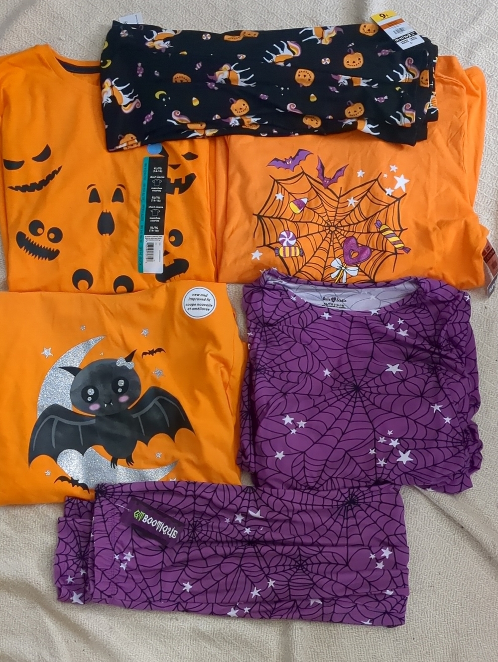 Kids Halloween Shirts, Dress And Leggings Sz. 14-16 (XL)